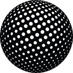 abstract decorative dotted ball silhouette vector