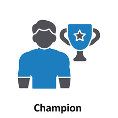 Champion Vector Icon which can easily modify or edit