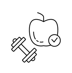 Healthy food icon vector illustration image