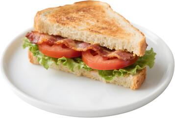 BLT베이컨샌드위치_흰접시_음식사진