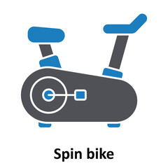 Spin bike Vector Icon which can easily modify or edit