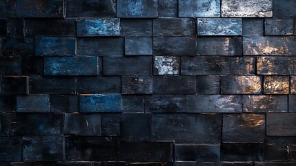 Old red brick wall with rough textured surface background having polished reflecting surface
