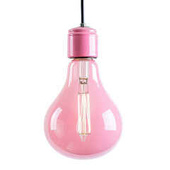 Pink pendant light bulb, glossy finish