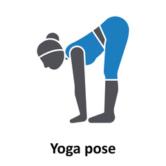 Yoga pose Vector Icon which can easily modify or edit