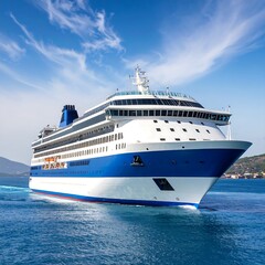 Cruise ship at sea
