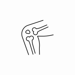 joint bones knee icon sign vector