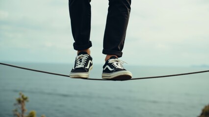 Character images of rope walking sports