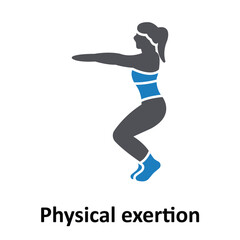 Physical exertion Vector Icon which can easily modify or edit