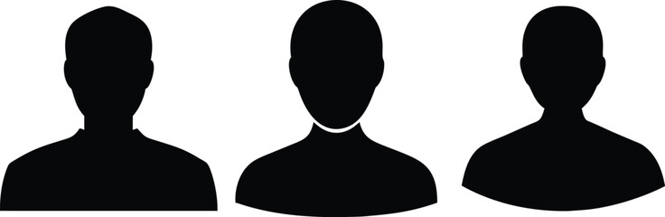 silhouette portrait, monochrome, minimalist, high contrast, digital art
