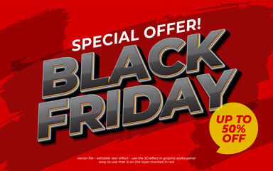 Black friday sale concept for banner promotion