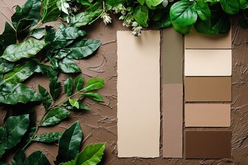 the plant of the trending color of the year is mocha mousse. neutral shades in the fashion and design industry.