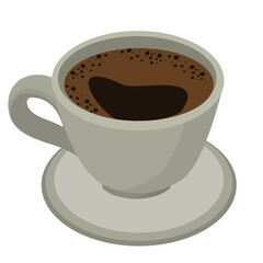 Vector illustration of a cup of black coffee