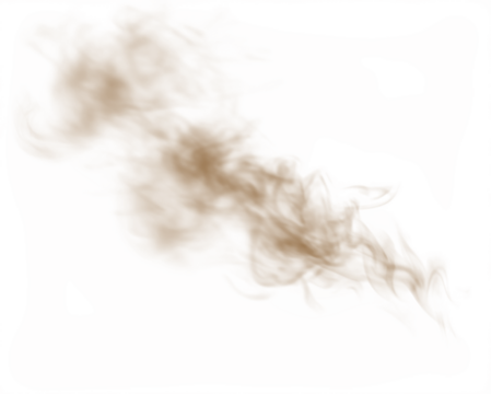 Smoke, brown, explosion, impact, background — cinematic PNG impact cloud. PNG Overlay of dramatic smoke and flying particles on transparent background for action scene, trailer, burst or game