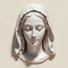 Divine Beauty: A High-Resolution 3D Render of the Virgin Mary