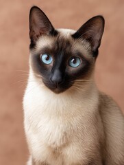 Majestic Siamese Cat Portrait