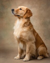 Majestic Side Profile of a Golden Retriever