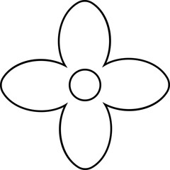 The image displays of simple stylized icon flower and geometric shapes likely part of turbines and vector illustration or graphic design. commonly used for creating logos patterns decorative element