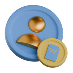 User persona avatar 3d icon colorful style