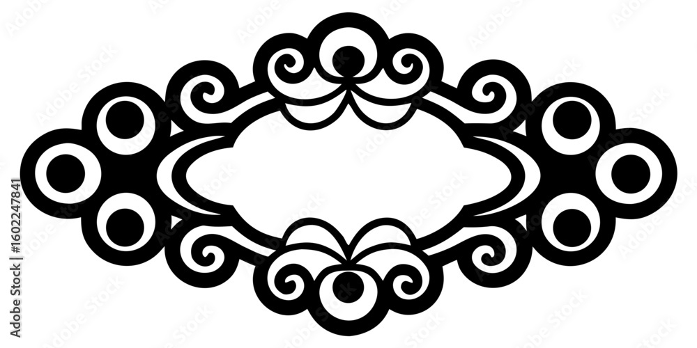 Poster elegant swirling frame design for creative invitations and announcements, perfect for adding a styli