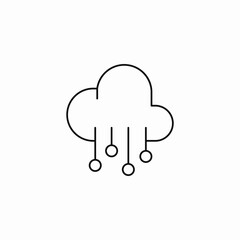 cloud data transfer icon sign vector