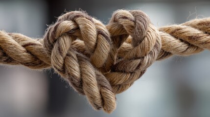 Twisted rope forming heart shape romantic and trustworthy for coastal wedding branding