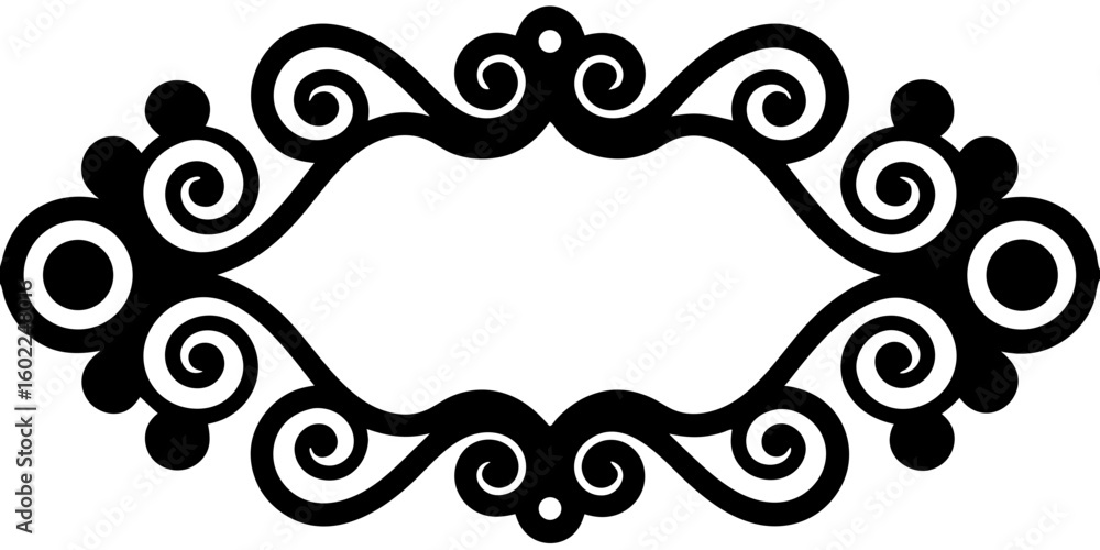 Poster elegant swirling frame design element for invitations and creative projects, perfect for adding a to