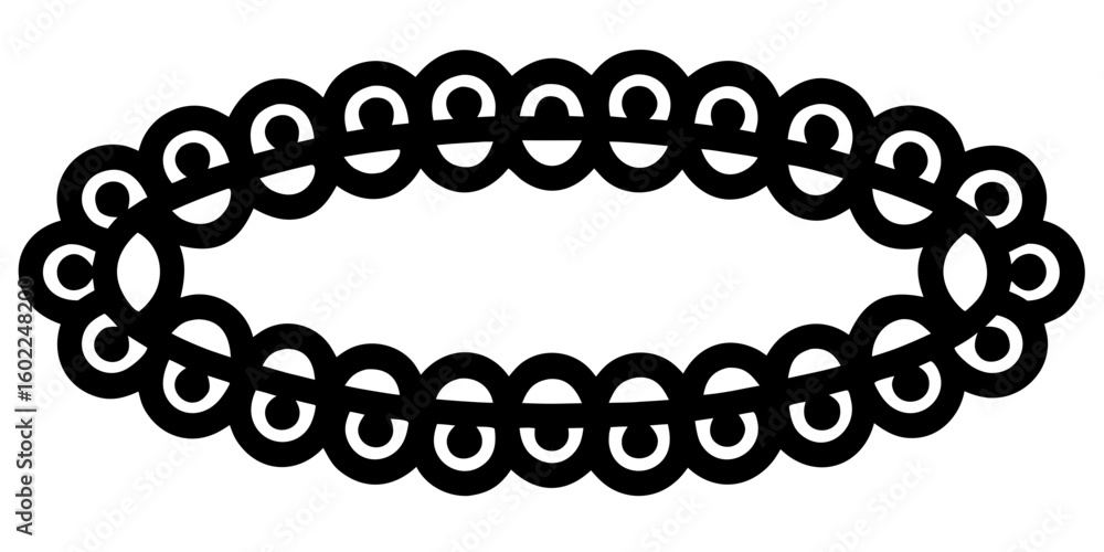 Poster elegant oval frame of interlocking circles, perfect for adding a touch of modern sophistication to y
