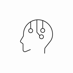 connected human brain icon sign vector