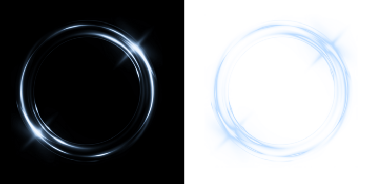 Neon, beam, curve, glowing, dynamic PNG with shiny swirl blue radial motion. Circular blue PNG with glow on transparent background. Overlay for bright futuristic design.