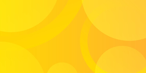 Vibrant yellow abstract background with dynamic circular shapes. Suitable for summer promotions, posters, and banner ads.
