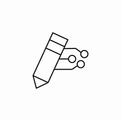 digital pencil drawing icon sign vector