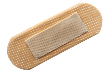 Beige sticking plaster isolated on transparent background