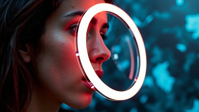 Image of a glowing circular character