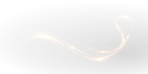 Neon, beam, curve, glowing, dynamic PNG with spark and golden glow. Shiny swirl PNG on transparent background. Overlay effect with magic flare, light trail, and futuristic wave design. © Александр Куспляк