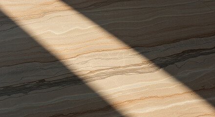 Sunlight casting a diagonal beam across a textured wooden surface
