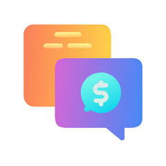 Obraz premium digital payment modern icon, colorful, business model, social media, card, bubble chat.