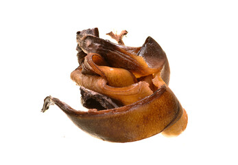 banana peel isolated on white background