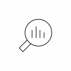 magnifying glass chart icon sign vector