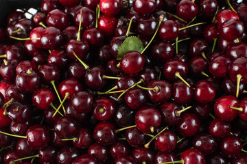 ripe cherries close-up