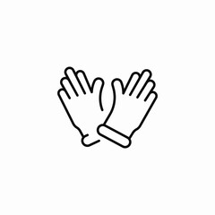 protective work gloves icon sign vector