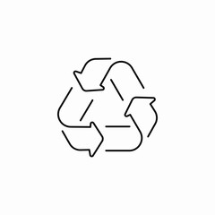 recycling symbol arrows icon sign vector