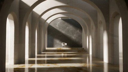 arches of the cathedral of st john the baptist