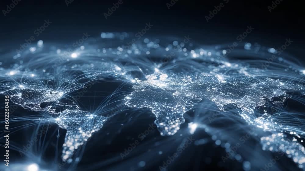 Poster global connection and technology: a stunning display of global connectivity and technological advanc