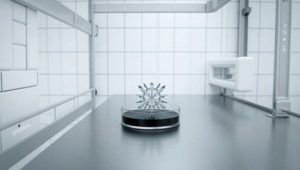 Complex crystal structure in a sterile laboratory environment