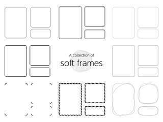 丸い雰囲気のシンプルなフレーム素材集 © Kikumio
