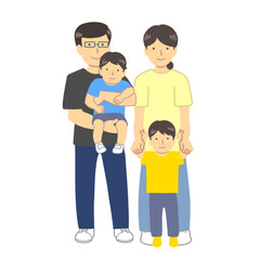 家族2世帯イラスト素材
