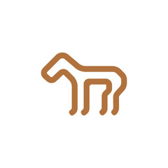 Minimal Line Art of Capybara Vector Design Illustration