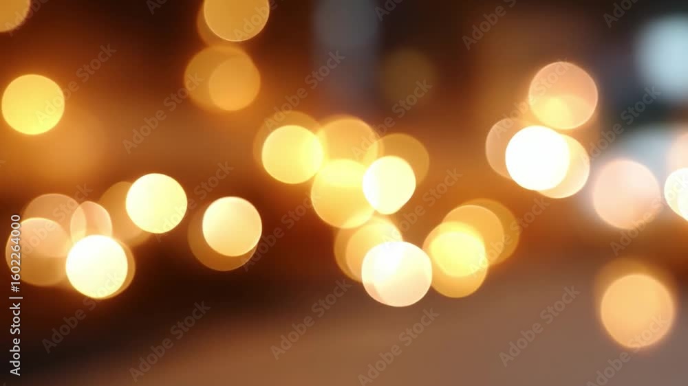 Poster bokeh light: soft bokeh effect with blurred, circular lights in warm, inviting tones, creating a sen
