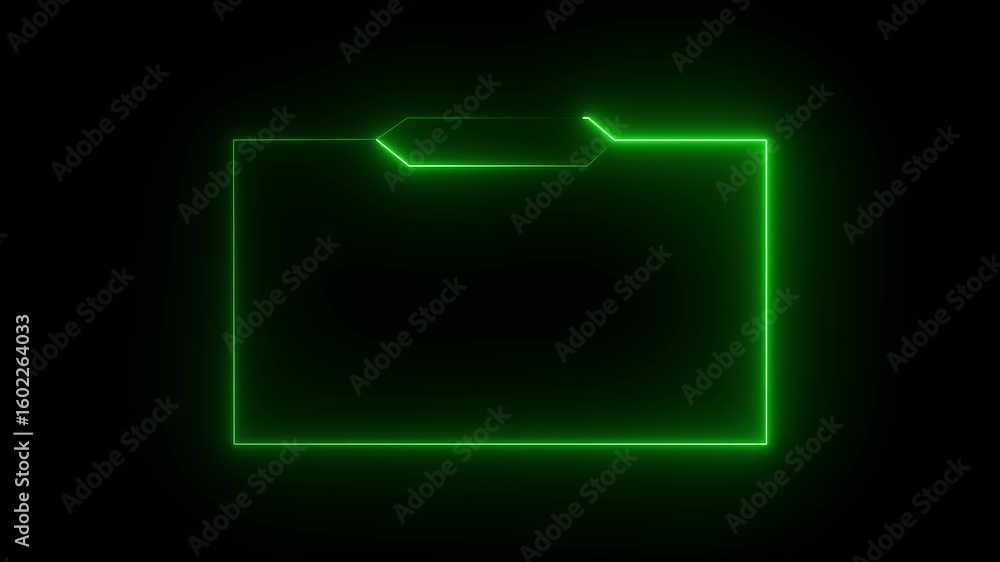 Poster live streaming neon text frame animation box frame neon frame live streaming game live stream overla