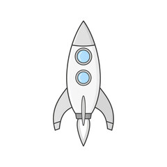 Rocket ship space vehicle cartoon rocket white rocket blue window flying rocket space travel futuristic vehicle spaceship isolated rocket